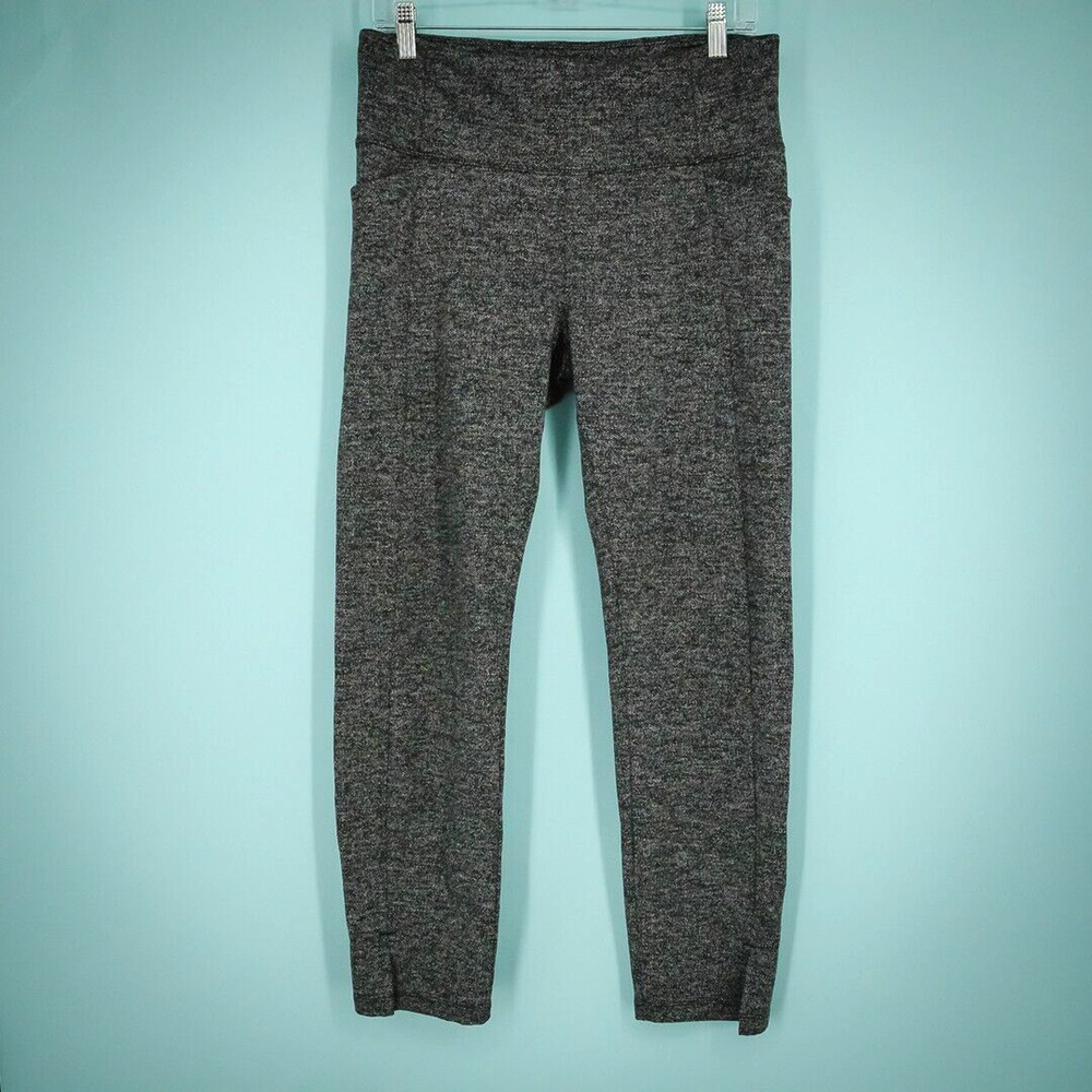 Athleta Size Medium M Black Mercer Herringbone Print Ankle Active Leggings